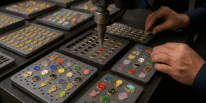 custom enamel pin production