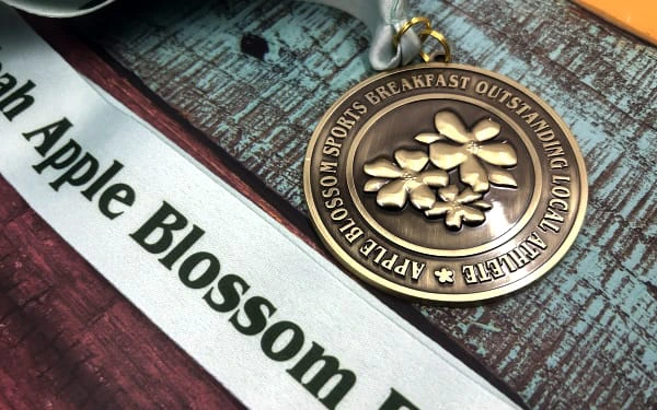 commemorative customized medallion in antique brass finish