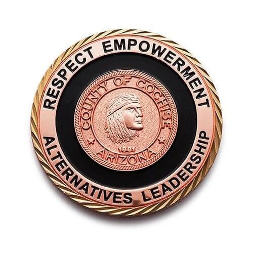 bronze respect empowerment coin