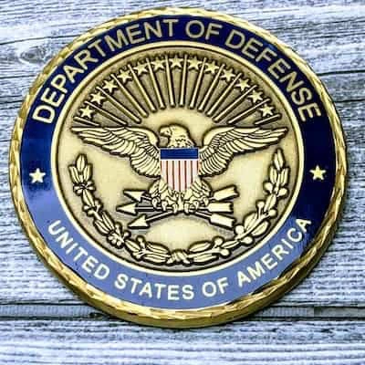 department of defense gold custom government coin