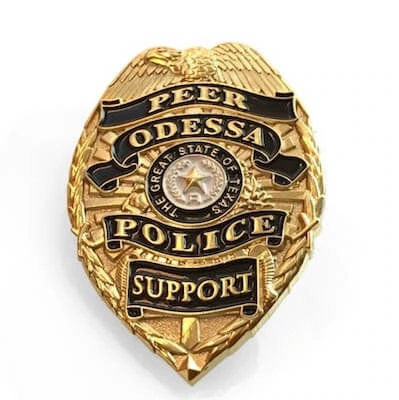 custom gold police pin