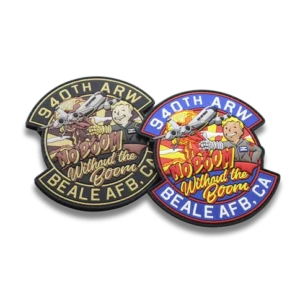 two custom military patches with color