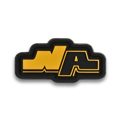 Custom Black and Yellow NA PVC Label