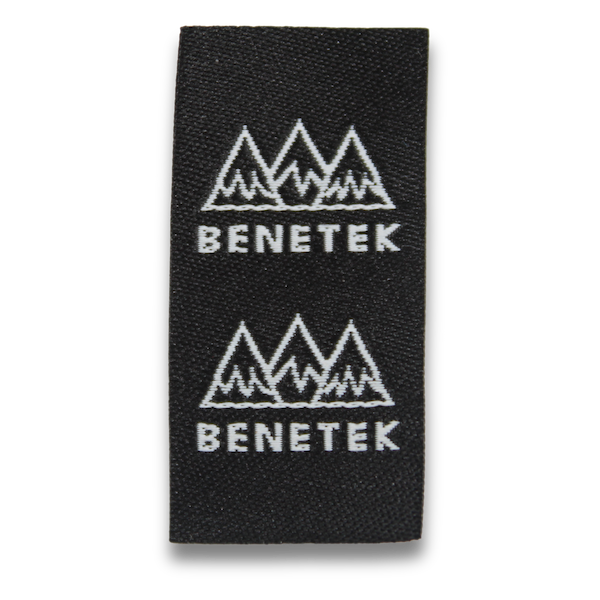 black and white label