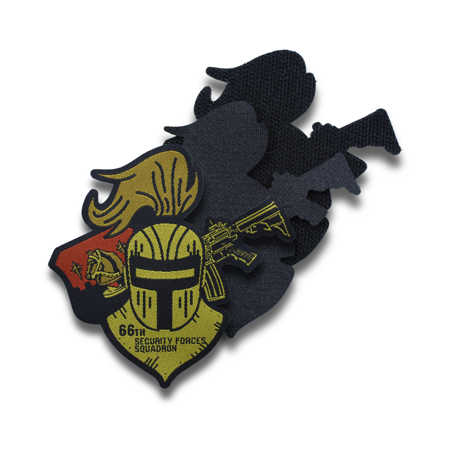 knight woven hook and loop patch