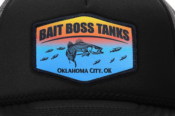 Bait Boss Sublimated patch on black hat