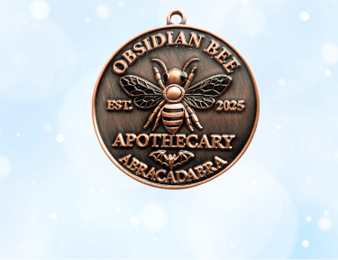 obsidian bee charm