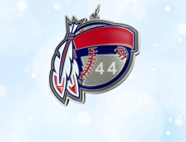 custom baseball style engraved charm