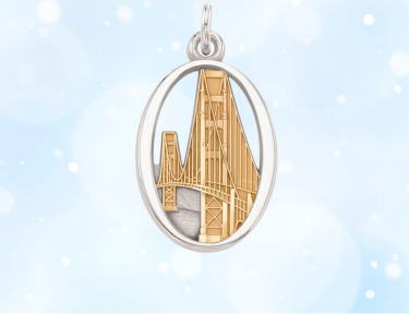gold silver custom bridge charm