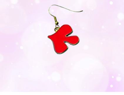 gold silver hook earring with two birds